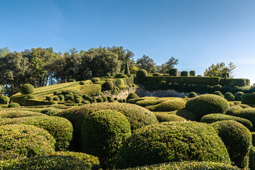 Gardens of the Chateau de Marqueyssac in the historic Perigord region of France