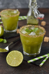 Matcha green tea lemonade