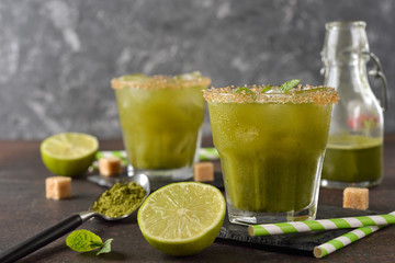 Matcha green tea lemonade