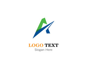 Abstract A letter logo template design