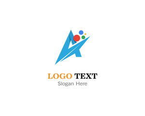 Abstract A letter logo template design