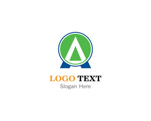 Abstract A letter logo template design