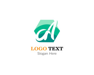 Abstract A letter logo template design