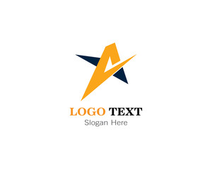 Abstract A letter logo template design