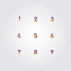 Year Anniversary Elegant Rainbow Set Vector Template Design Illustration