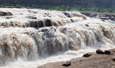 Hukou waterfall of the yellow river in China