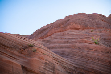 Longzhou Danxia of China, red rocks like waves