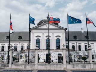 Naklejka premium Grassalkovich Palace in Bratislava. The residence of the president of Slovakia