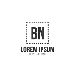 BN Letter Logo Design. Creative Modern BN Letters Icon Illustration