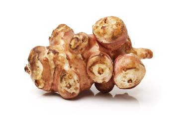 Jerusalem artichoke on white background 