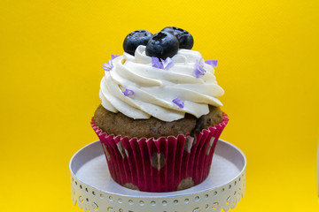 Decorated cupcake - front view