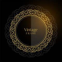 luxury vintage circular frame background