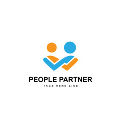 Obraz na płótnie Canvas people partner logo template