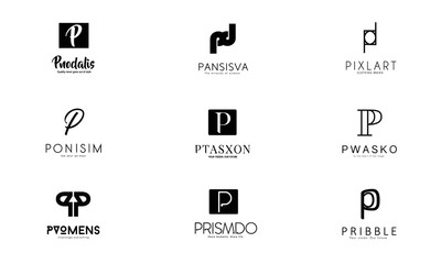 P Letter Alphabetic Logos 2