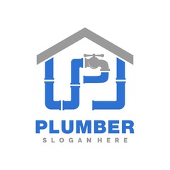 plumbing service logo illustration