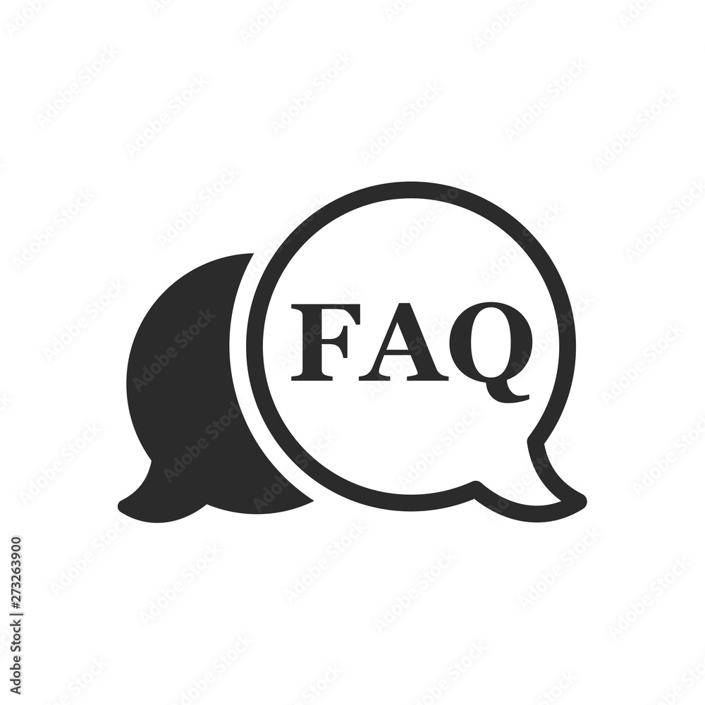Poster faq icon vector image on white background. information logo template. info symbol