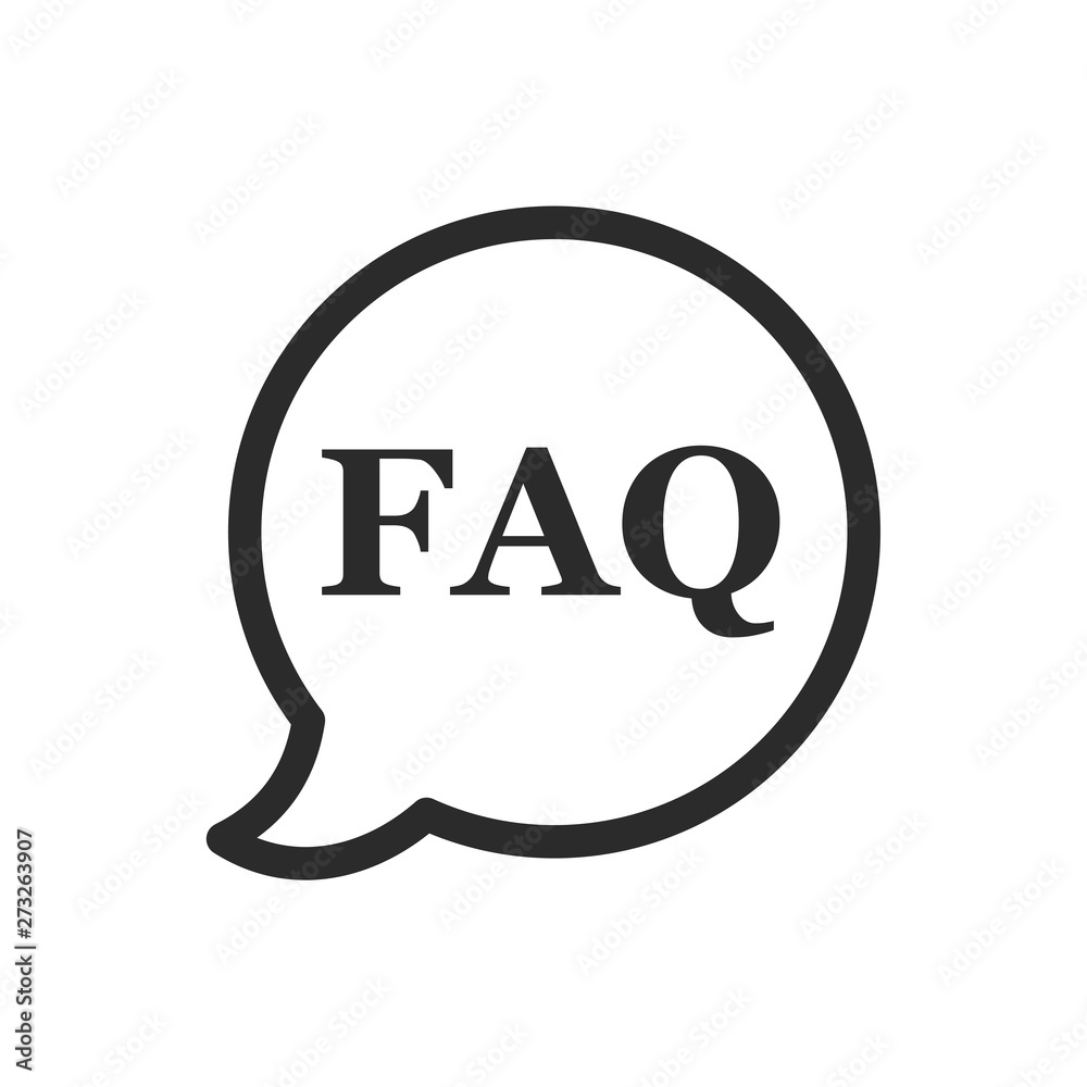 Poster faq icon vector image on white background. information logo template. info symbol