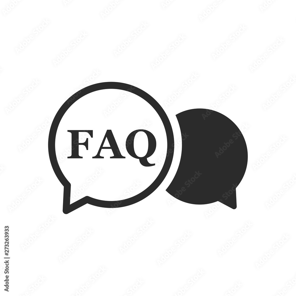 Poster faq icon vector image on white background. information logo template. info symbol
