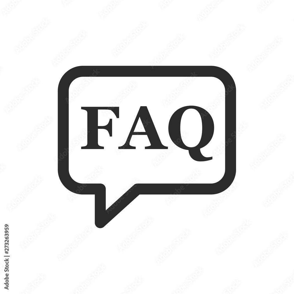 Poster faq icon vector image on white background. information logo template. info symbol