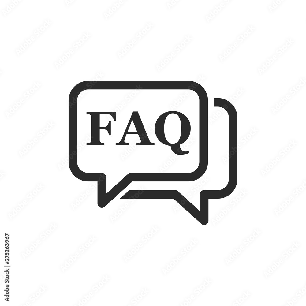 Poster faq icon vector image on white background. information logo template. info symbol