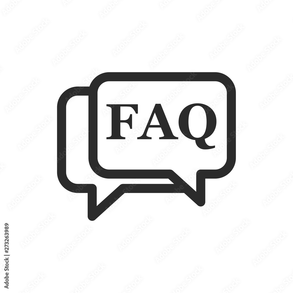 Poster faq icon vector image on white background. information logo template. info symbol