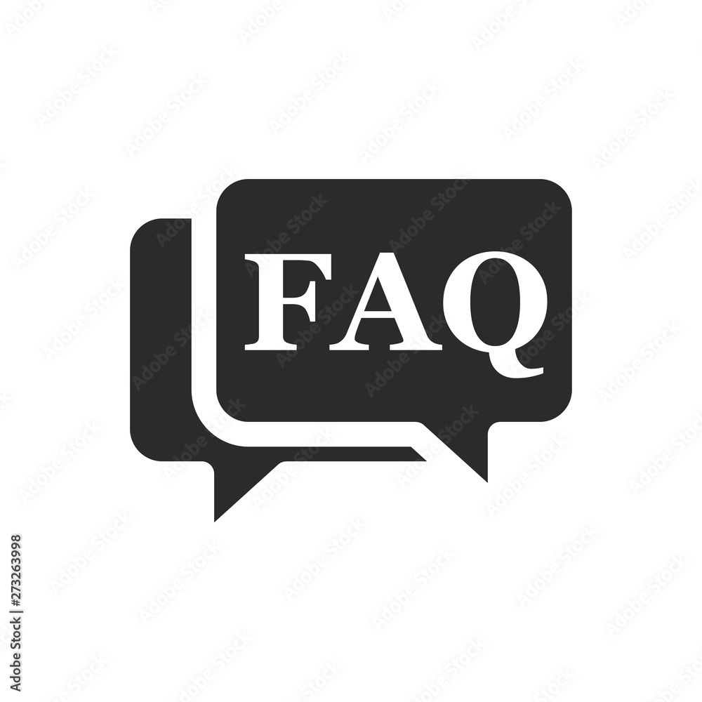 Poster faq icon vector image on white background. information logo template. info symbol