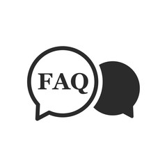 Faq icon vector image on white background. information logo template. info symbol