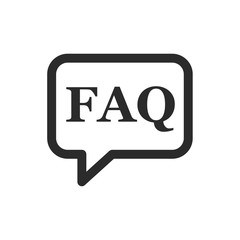 Faq icon vector image on white background. information logo template. info symbol
