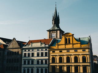 Sunrise and shade, Old Town Water Tower, Prague, Czech Republic