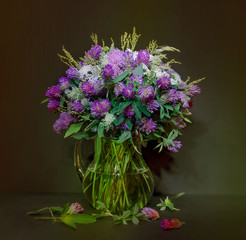wildflowers, a bouquet of flowers in a vase