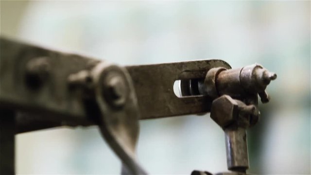 Old Machinery in a Factory. Sound Included.
