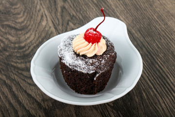 Cupcake with cherry