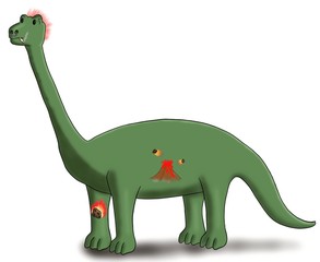 Fototapeta premium Punk Dinossaur
