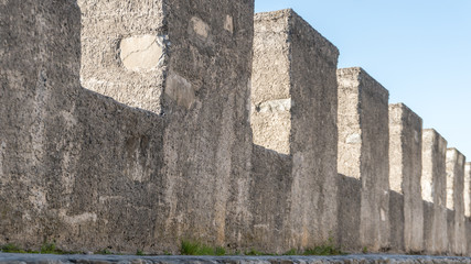 the historic castle walls at Gruyeres in the Swiss canton of Vaud © makasana photo