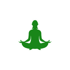 Yoga logo design vector template