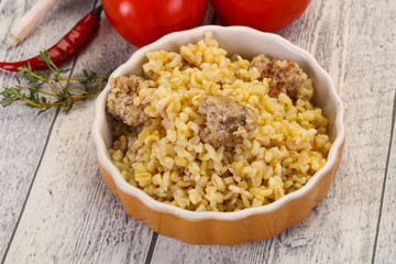 Bulgur with meat