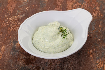 Cottage cream snack with herbs