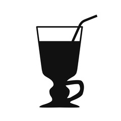 Cocktail glass icons isolated on white background