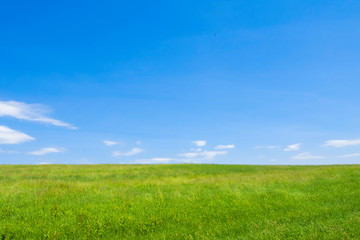 Fototapeta na wymiar 草原と大地と青空　シンプル背景　日本の北海道