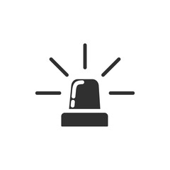 Siren flat icon vector. siren logo design illustration