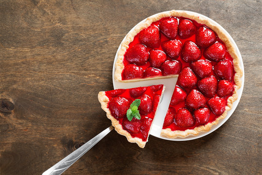 Homemade Organic Strawberry Pie or Tart.