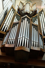 Organ pipes in an old church