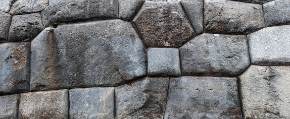 Bricks of stone walls of Saksaywaman