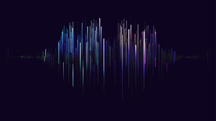 Digital abstract sound wave