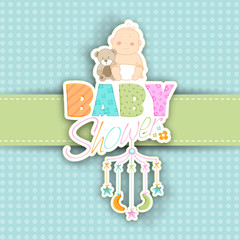 Concept of baby shower celebration party.