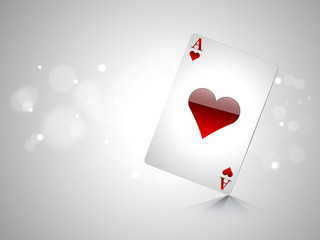 Concept of casino with playing card.