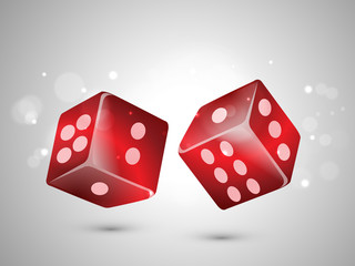 Concept of casino with dices.