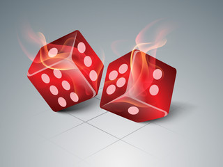 Concept of casino with dices.