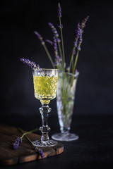 Traditional italian alcoho drink limoncello