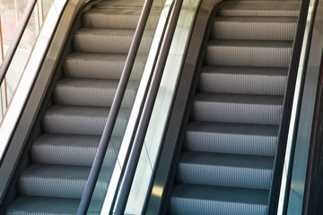 Empty Escalator in Office Building